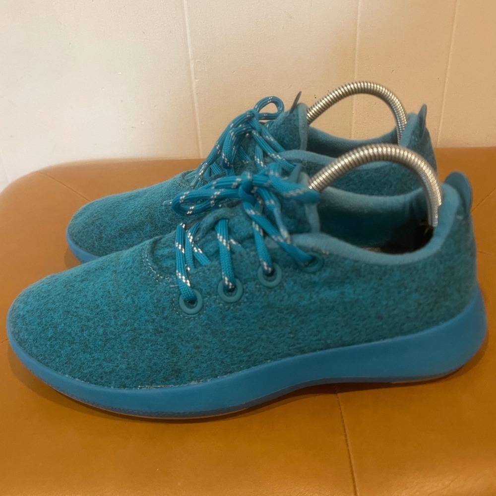 Allbirds‎ Wool Runners Lightweight Walking Shoe Teal Sneakers Performance Sz M 8